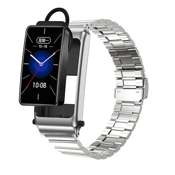 K80 1.57 pollici cinturino in acciaio IP67 auricolare staccabile Smart Watch, supporto chiamata Bluetooth (argento)