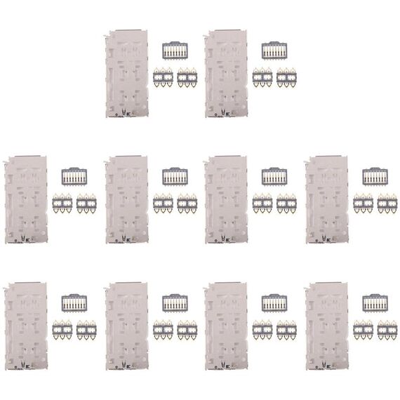 Per Galaxy A10 SM-A105 10 pezzi Lettore di schede SIM + Micro SD originale