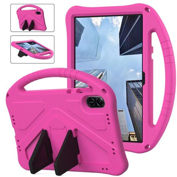 Per Honor Pad X9a Custodia per tablet antiurto in EVA con supporto (rosso rosa)