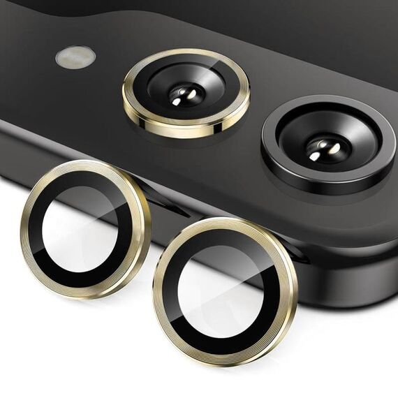 Per Samsung Galaxy Z Flip7 ENKAY Hat-Prince 9H Obiettivo della fotocamera posteriore Pellicola in vetro temperato in lega di alluminio (oro)