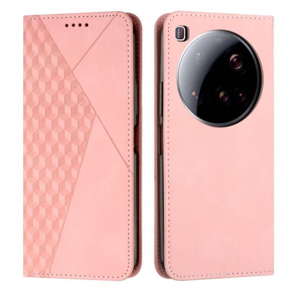 Per Xiaomi 15 Ultra Diamond Splicing Skin Feel Custodia magnetica in pelle per telefono (oro rosa)