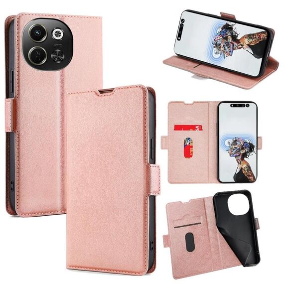 Per Tecno Pova 6 Neo 5G Custodia in pelle con fibbia laterale ultrasottile e flip orizzontale (oro rosa)