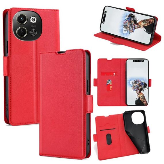 Per Tecno Pova 6 Neo 5G Custodia in pelle con fibbia laterale ultrasottile e flip orizzontale (rosso)