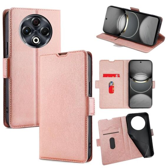 Per Tecno Spark 30 4G Custodia in pelle con fibbia laterale ultra sottile e flip orizzontale (oro rosa)