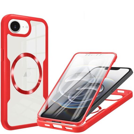 Per iPhone 16e CD Texture MagSafe Custodia per telefono (rosso)