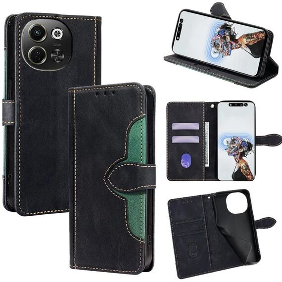 Per Tecno Pova 6 Neo 5G Custodia in pelle con fibbia magnetica Skin Feel (nero)