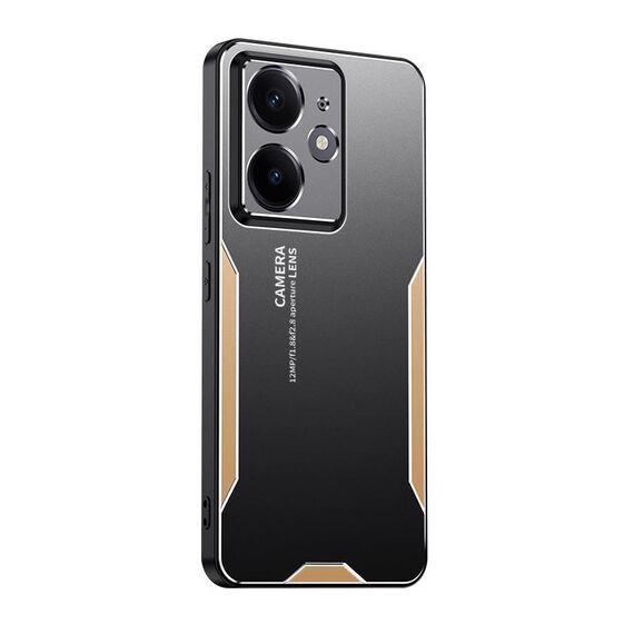 Per Realme Neo7 SE Blade Series Custodia per telefono in metallo ibrida in TPU (oro)
