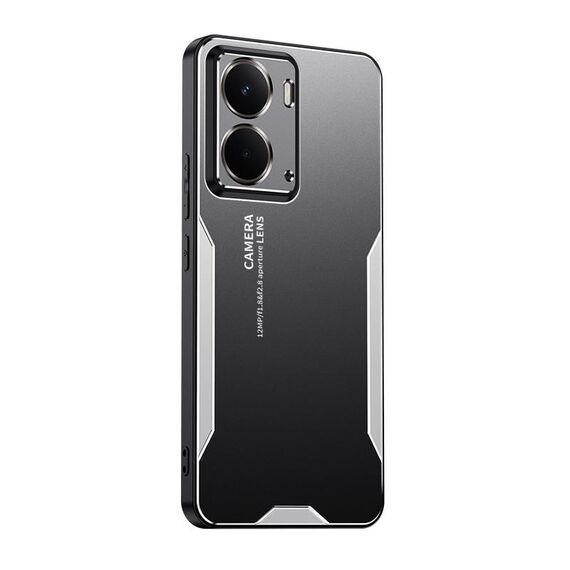 Per Realme Neo7X Blade Series TPU Hybrid Metal Phone Case (Argento)