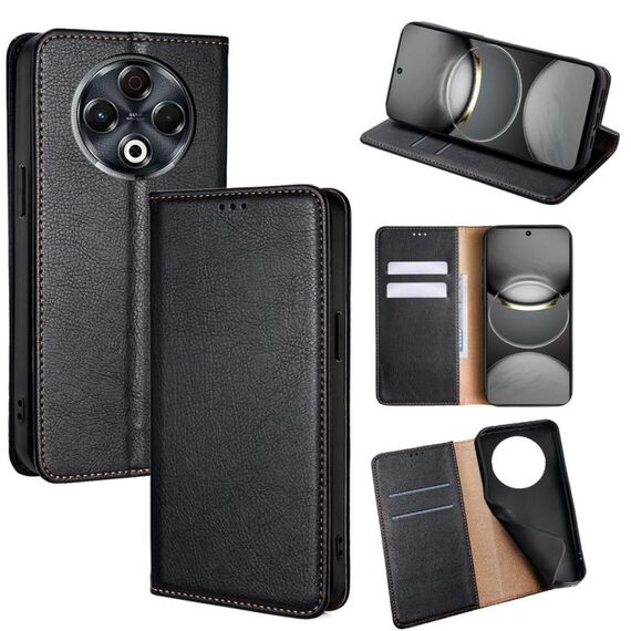 Per Tecno Spark 30 4G Gloss Oil Solid Color Magnetic Leather Phone Case (Nero)