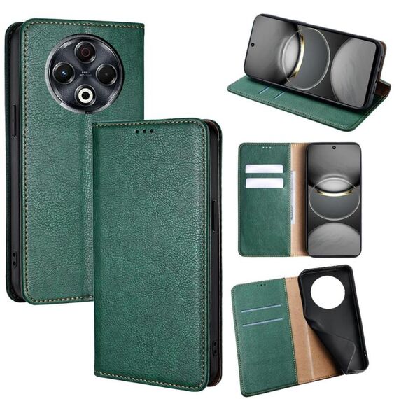 Per Tecno Spark 30 4G Gloss Oil Solid Color Magnetic Leather Phone Case (Verde)