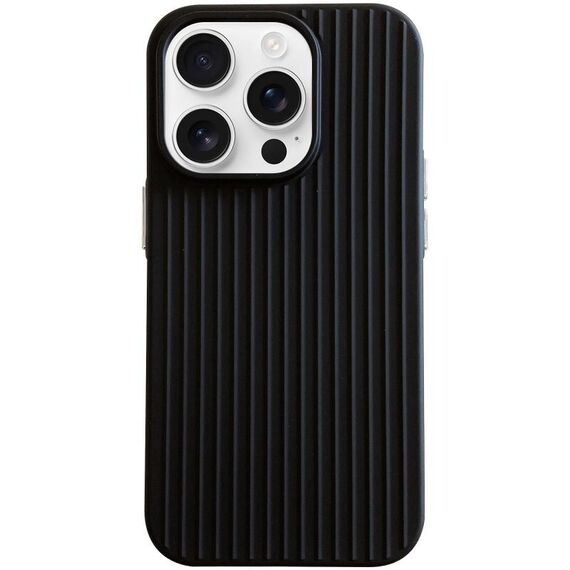 Per iPhone 16 Pro Max Macaroon Tile Stripe TPU Hybrid PC Phone Case (Nero)