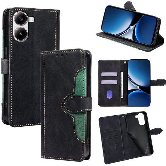 Per Redmi Turbo 4 Custodia in pelle con fibbia magnetica Skin Feel (nero)