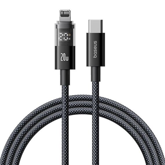 Cavo di ricarica rapida Baseus Display 20W Type-C a 8 pin, lunghezza: 1 m (nero)