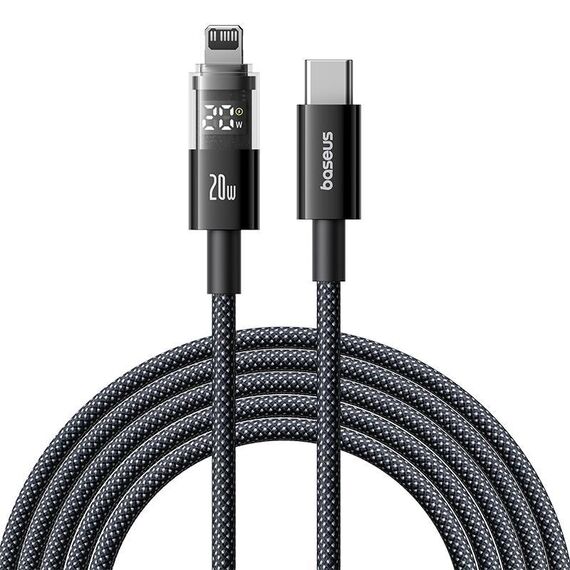 Cavo di ricarica rapida Baseus Display 20W Type-C a 8 pin, lunghezza: 2 m (nero)