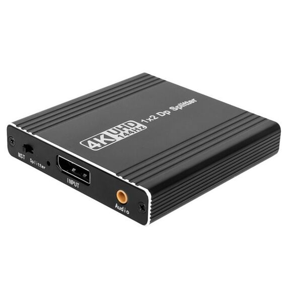 FD 1X2 4K 144HZ Audio Extractor Splitter DisplayPort 1.4 a Dual DisplayPort MST Hub, Spina: Spina UE