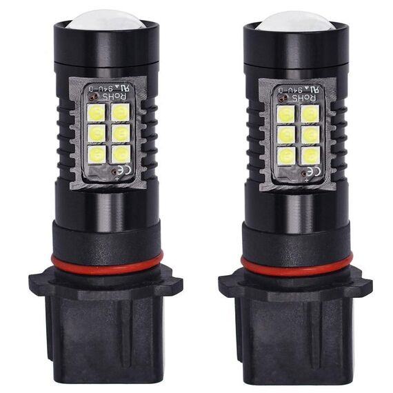 1 paio di fendinebbia a LED ad alta potenza per auto a luce bianca (P13W)