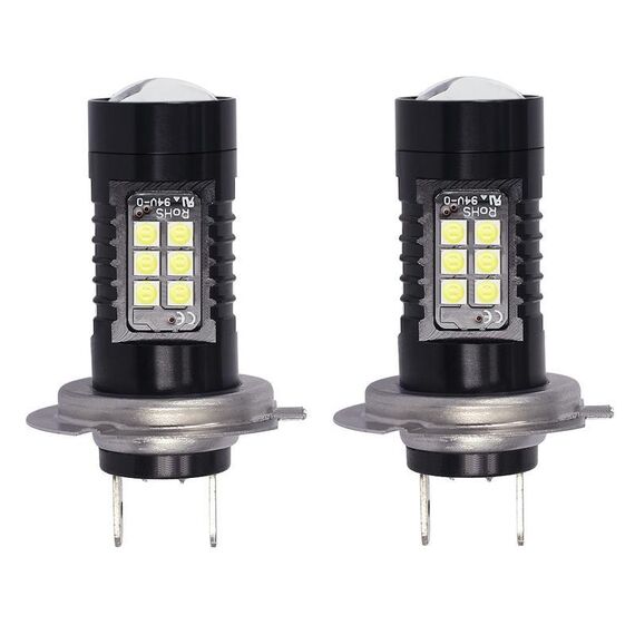 1 paio di fendinebbia a LED ad alta potenza per auto a luce bianca (H7)