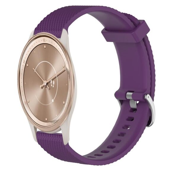 Per GarminMove Trend Cinturino per orologio in silicone strutturato con diamanti da 20 mm (viola)