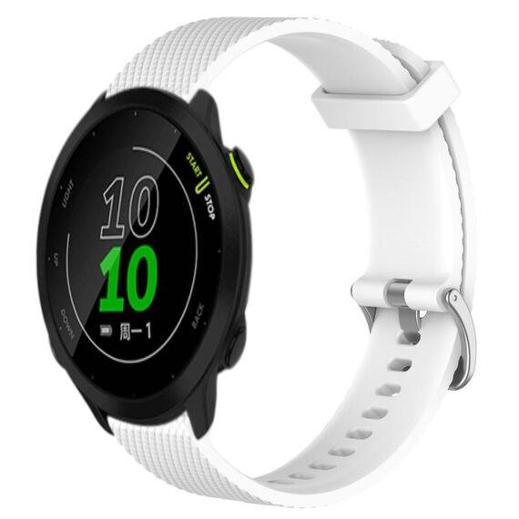 Per Garmin Forerunner 158 20mm cinturino in silicone testurizzato con diamanti (bianco)
