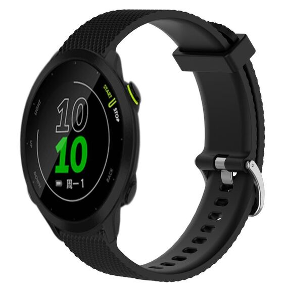 Per Garmin Forerunner 158 20mm cinturino in silicone testurizzato con diamanti (nero)