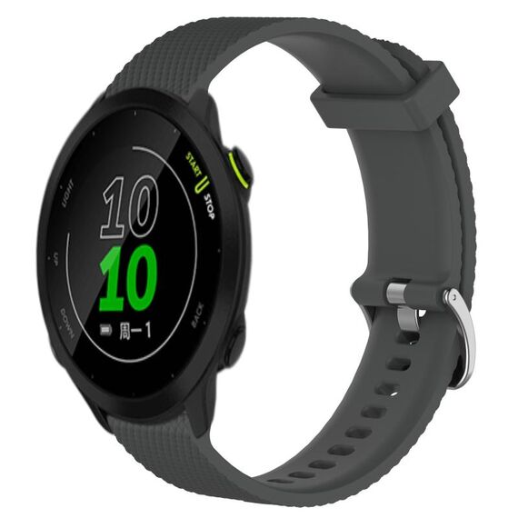 Per Garmin Forerunner 158 20mm cinturino in silicone testurizzato con diamanti (grigio scuro)