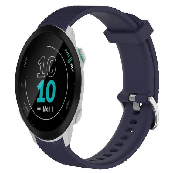 Per Garmin Forerunner 55 20mm cinturino in silicone testurizzato con diamanti (blu notte)