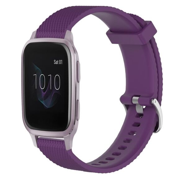 Per Garmin Venu SQ 20mm cinturino in silicone testurizzato con diamanti (viola)