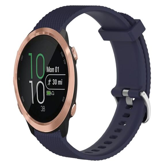Per Garmin Forerunner 645 20mm cinturino in silicone testurizzato con diamanti (blu notte)