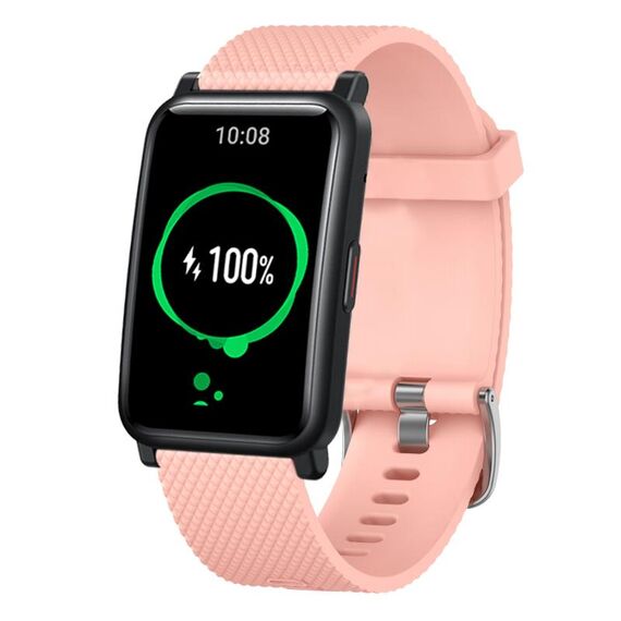 For Honor Watch ES 20mm Cinturino in silicone testurizzato con diamanti (rosa)