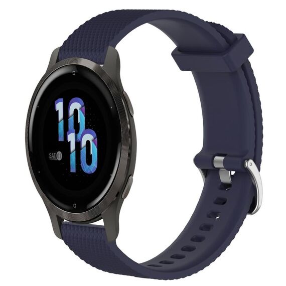 Per Garmin Venu 2S 18mm cinturino in silicone testurizzato con diamanti (blu notte)