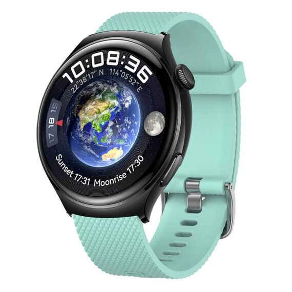 Per Huawei Watch GT3 Pro 46mm 22mm Cinturino in silicone testurizzato con diamanti (blu cielo)