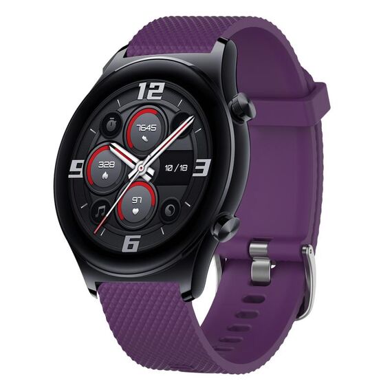 Per Huawei Watch 3 22mm cinturino in silicone testurizzato con diamanti (marrone)