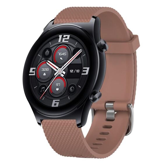 For Honor Watch GS 3 22mm Cinturino in silicone testurizzato con diamanti (rosa)