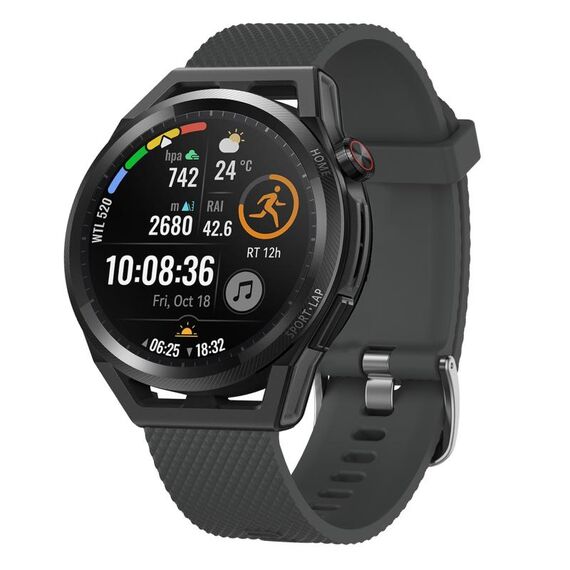 Per Huawei Watch GT2 Pro 22mm cinturino in silicone testurizzato con diamanti (verde acqua)