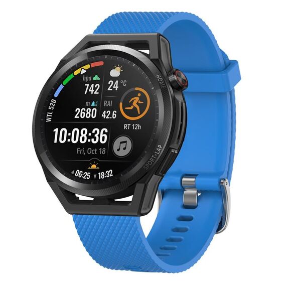 Per Huawei Watch GT2 Pro 22mm cinturino in silicone testurizzato con diamanti (blu notte)