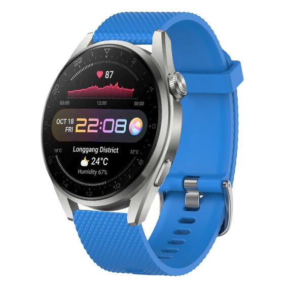 For Honor Watch GS 3 22mm Cinturino in silicone testurizzato con diamanti (blu notte)