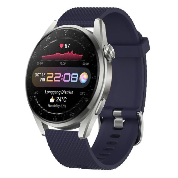 For Honor Watch GS 3 22mm Cinturino in silicone testurizzato con diamanti (viola)