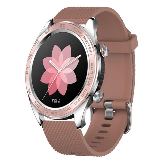 For Honor Watch Dream 22mm Cinturino in silicone testurizzato con diamanti (rosa)