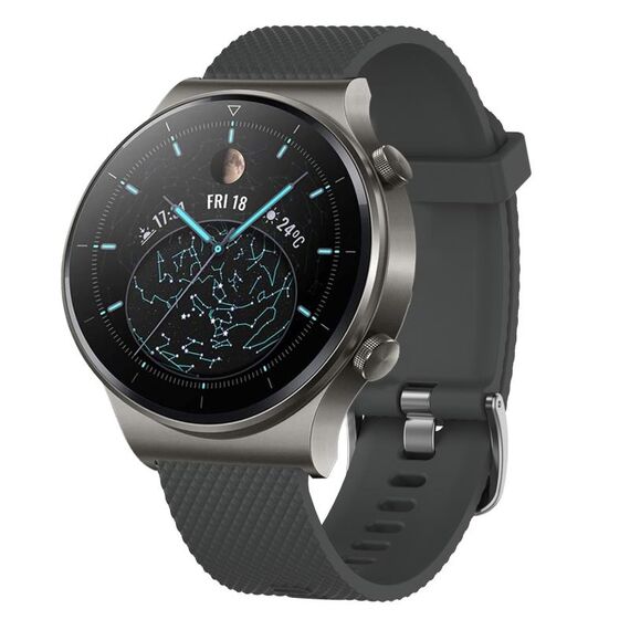 Per Huawei Watch GT 2E 22mm cinturino in silicone testurizzato con diamanti (verde acqua)