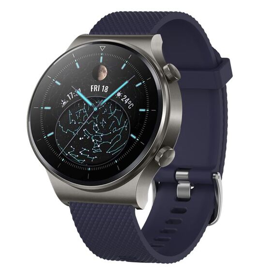 Per Huawei Watch GT 2E 22mm cinturino in silicone testurizzato con diamanti (viola)