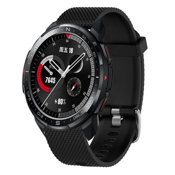Per Huawei Watch GT2 46mm 22mm Cinturino in silicone testurizzato con diamanti (rosso)