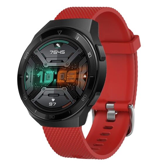 Per Huawei Watch 3 Pro Nuovo cinturino in silicone testurizzato con diamanti da 22 mm (grigio scuro)