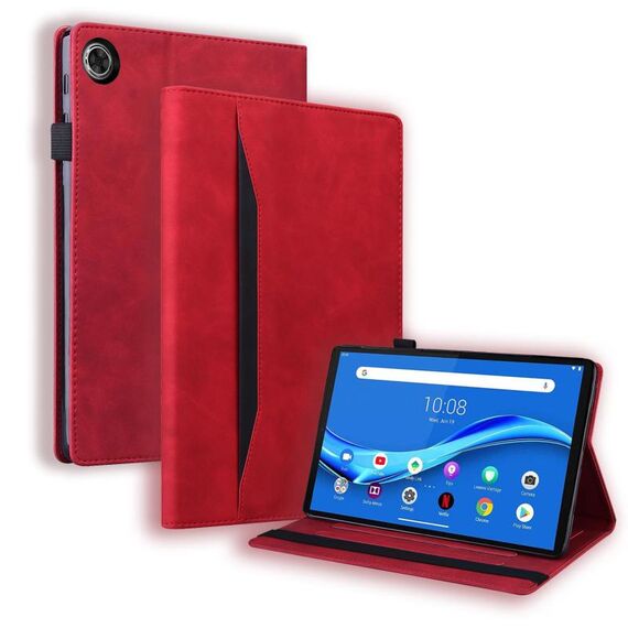 Per Lenovo Tab K10C / E10C Business Custodia antiurto orizzontale in pelle per tablet (rosso)