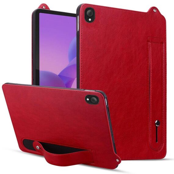 Per Lenovo Tab K10C / E10C Custodia per tablet in pelle TPU con cinturino (rosso)