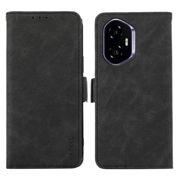 Per Honor 400 ABEEL Custodia per telefono in pelle magnetica RFID smerigliata (nera)