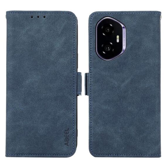 Per Honor 400 ABEEL Custodia per telefono in pelle magnetica RFID smerigliata (blu)