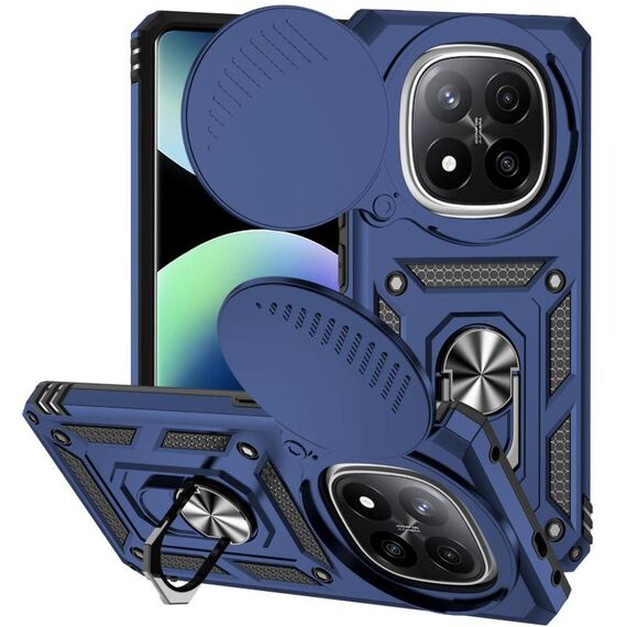Per Redmi Note 14 Pro+ 5G Custodia per telefono con supporto scorrevole globale Camshield (blu)