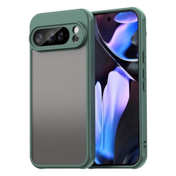 Per Google Pixel 10 Pro XL Fan Dun Series TPU Hybrid PC Custodia per telefono glassata (verde)