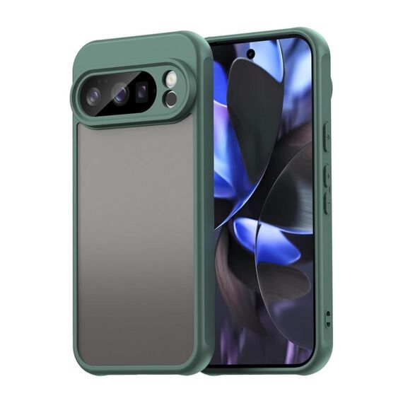 Per Google Pixel 10 Pro Fan Dun Series TPU Hybrid PC Custodia per telefono glassata (verde)