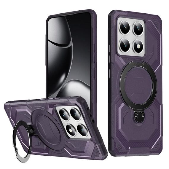 Per Xiaomi 14T Custodia per telefono con supporto MagSafe satinato (viola)